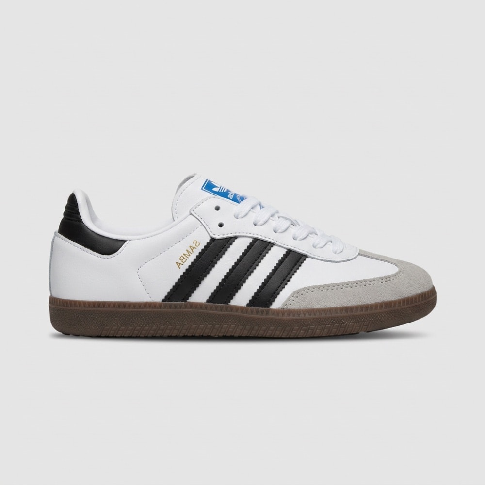 Adidas Samba | Couro Legítimo — BRANCO/PRETO
