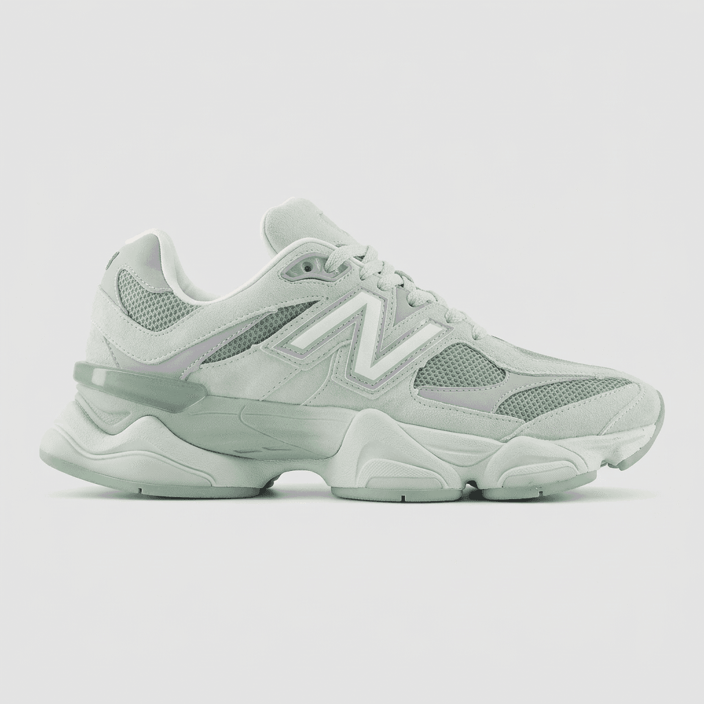 New Balance 9060 | Couro Legítimo — VERDE MENTA