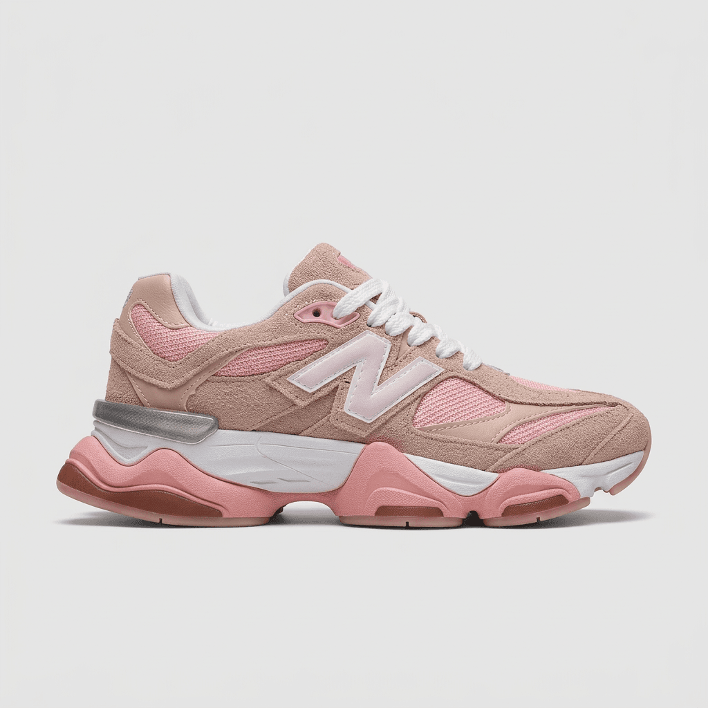 New Balance 9060 | Couro Legítimo — ROSA